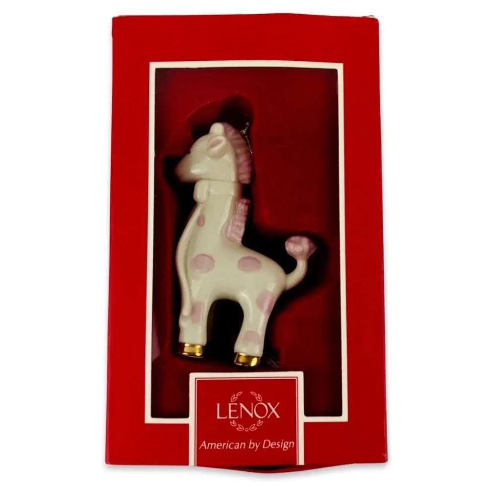 Lenox 2012 Christmas Ornament Baby's 1st Christmas  Pink Giraffe Porcelain